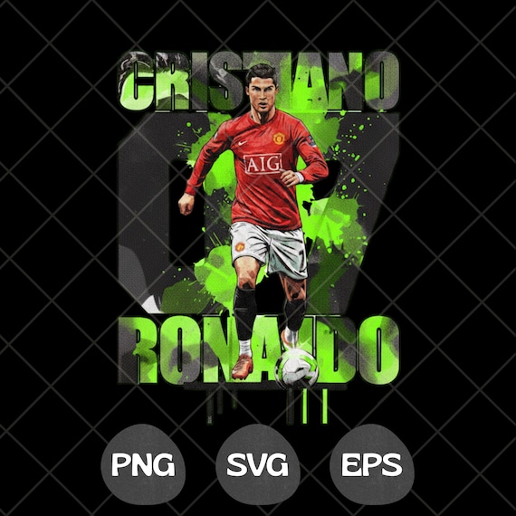 Ronaldo PNG SVG T-shirt Design, Cristiano Ronaldo CR7, Football Shirt png, Football Lover Png, T-shirt