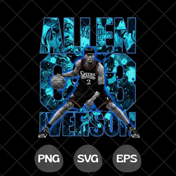 Iverson PNG, Basketball T-Shirt Design, Basketball DTF Transfer, Basketball Lover Png, Basketball Comic Graphic Tee Sublimation