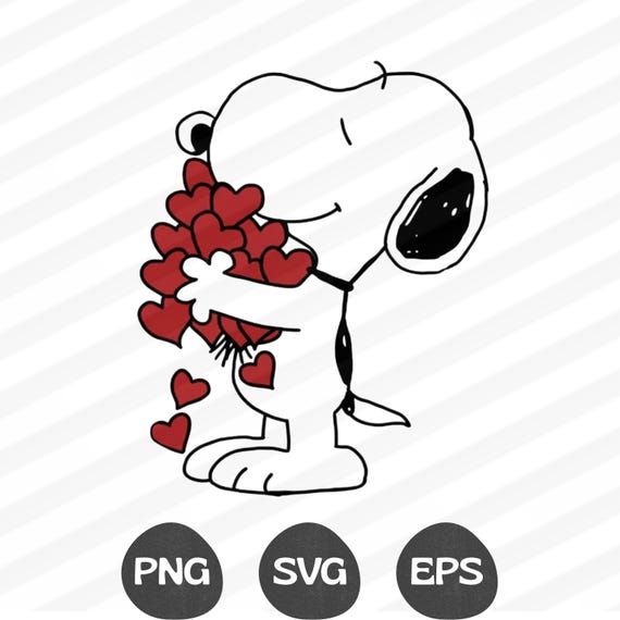 Valentines Snoopy Cartoon Dog PNG SVG Sublimation Design, Love Valentine PNG, Pink Valentine Cartoon Character, Valentines Day Png