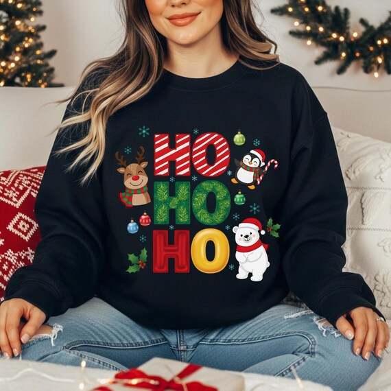 Ho Ho Ho Png, Christmas Bow Png, Realistic Yarn Holiday Sublimation, Faux Yarn Merry Christmas PNG, Faux Glitter Png, Merry Christmas Png