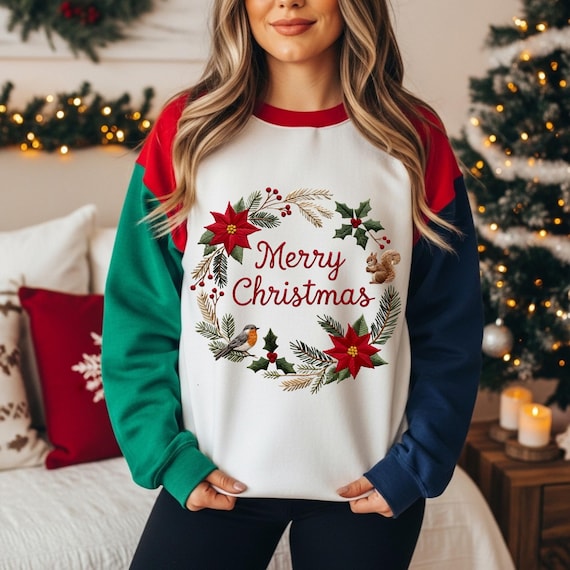 Merry Christmas PNG  SVG – Santa Hat Christmas Quote Design for Shirts and Gifts, Cute Christmas PNG, Holiday Shirt Png