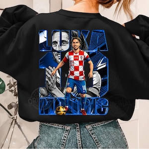 Luka Modrić Kroatien Fotboll PNG T-shirt Design (Digital Nedladdning) bild 7