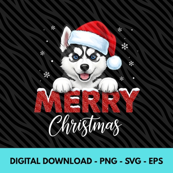 Cute Husky PNG, Winter Animal Design, Winter Graphic for T-shirt, Cute Christmas Characters png, Christmas Movie png, Sublimation design