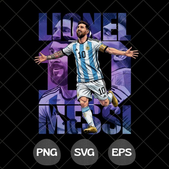 Messi PNG SVG Shirt Design, Lionel Messi Comic Sublimation, Soccer Star PNG, Soccer Graphic Tee, Instant Download