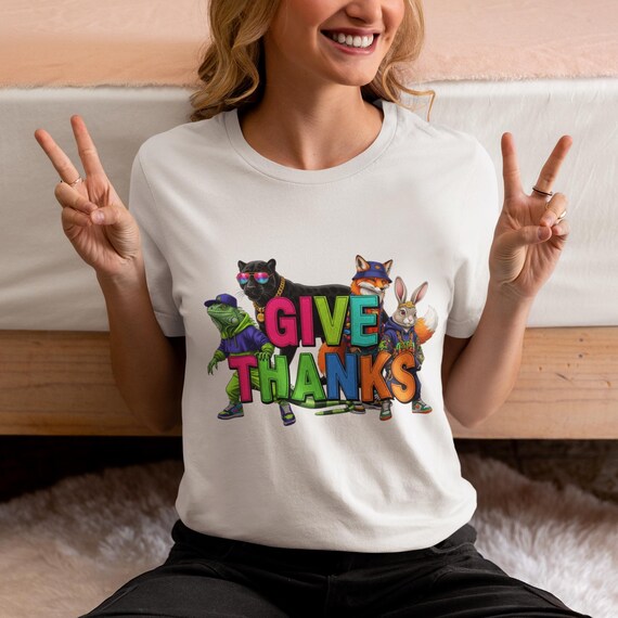 Give Thanks Png, Thankful Coquette PNG, Thankful PNG, Thanksgiving Svg, thanksgiving friends, holiday animals png, Wild Animal Lovers