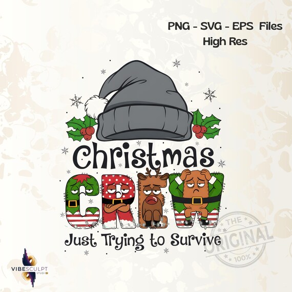 Christmas PNG Matching Family Design Santa Reindeer Elf Letters Holiday Sublimation File Christmas Family Crew