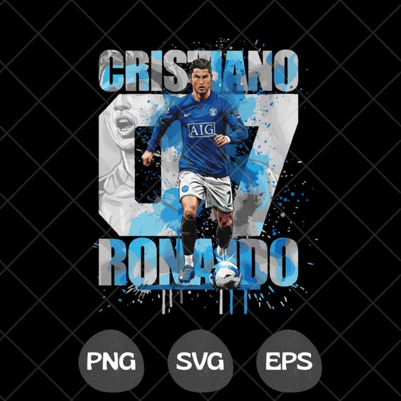 Cristiano Ronaldo CR7 Football Design (PNG SVG EPS)