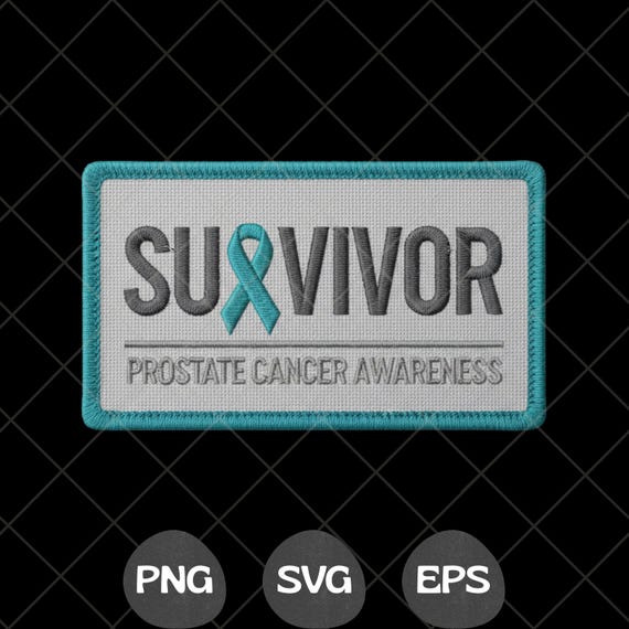 Survivor Prostate Cancer Awareness PNG SVG EPS Light Blue Ribbon Design