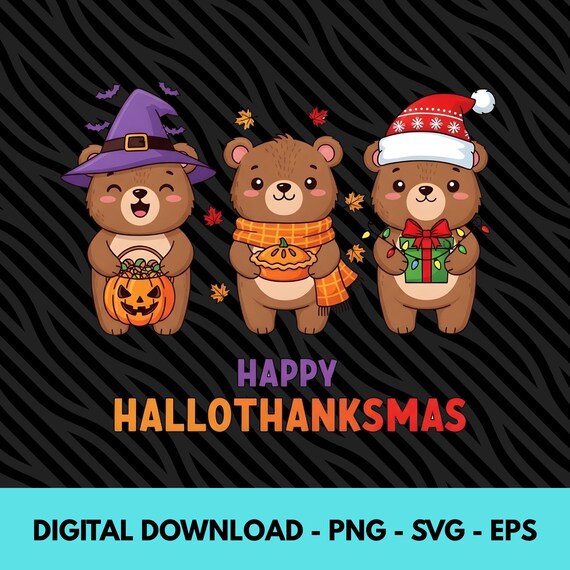 Hallothanksmas Png, Pooh bear shirt, Hallothanksmas Svg, Thanksgiving Svg, Peaceful Shirt, Thanksgiving 2025, Thankful Vibes Shirt