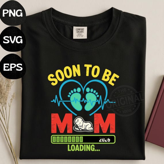 Soon to Be Mom 2026 PNG SVG | Pegnancy Announcement Digital Design