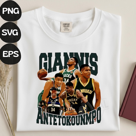 Vintage Giannis Antetokounmpo PNG SVG, Basketball Graphic Tees, Basketball DTF Transfer, Basketball Lover Png, Basketball Bootleg Shirt