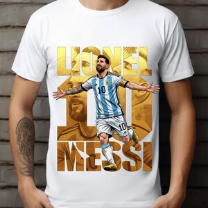 Messi PNG SVG EPS Shirt Design, Lionel Messi Comic Sublimation, Soccer Graphic Tee, Instant Download image 8