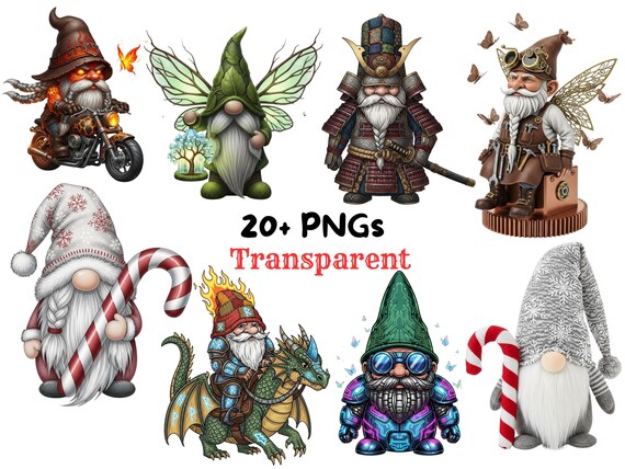 Cute Gnome Clipart - Watercolor -  Gnome Png - Neutral - Gonks - Sublimination - Winter Gnomes - Commercial Use