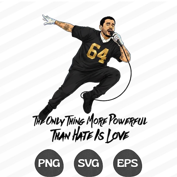 Bad Bunny Quote PNG The Only Thing More Powerful Than Hate Is Love | Superbowl | Benito | Together We Are America | DTF PNG