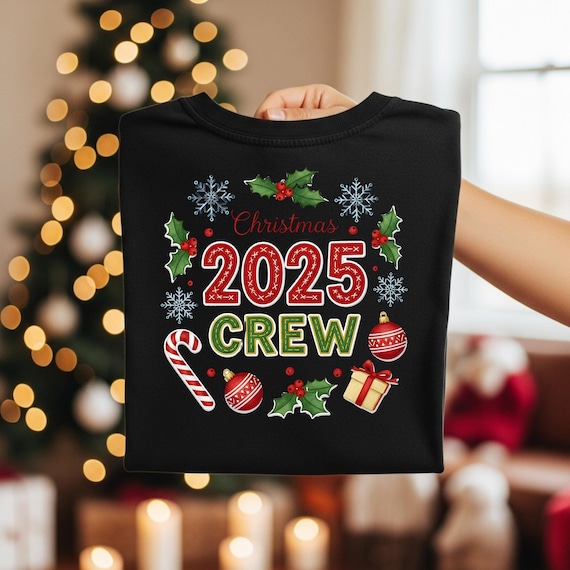 Christmas Crew PNG Family Christmas 2025 PNG Funny Matching Holiday Shirt PNG Christmas Squad Pajamas Family Crew Xmas Reunion Sublimation
