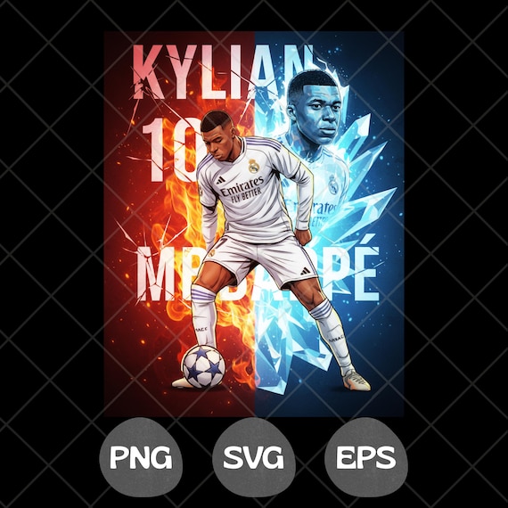 Mbappe Football Player Graphic T-Shirt Design (PNG SVG EPS)