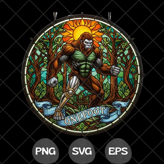 Onefoot Prosthetic Leg Amputee Bigfoot SVG PNG EPS Awareness Design