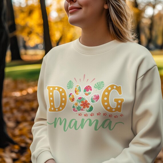 Boho Dog Mama PNG , Floral Dog Mom Design , Retro Puppy Mama Graphic , Leopard Mom Life PNG , Mother’s Day Gift for Dog Lovers
