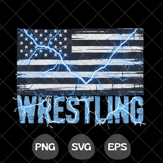 US Flag Wrestling American SVG PNG | Patriotic Wrestler Digital Design