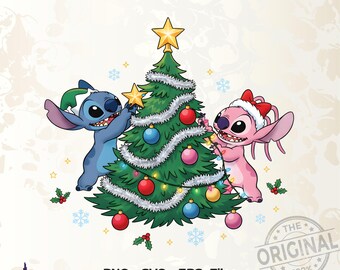 かわいいスティッチのクリスマスPNG、スティッチツリーのデコレーションクリップアート、かわいいスティッチホリデーPNG、シャツマグ用クリスマスツリーのステッチデザイン