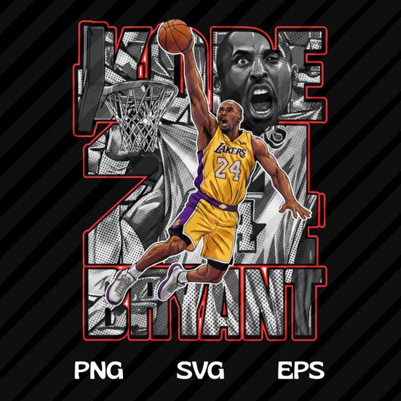Basketball Player PNG Shirt Design: Bryant Comic T-Shirt Sublimation, Basketball Lover Png, DTF Transfer