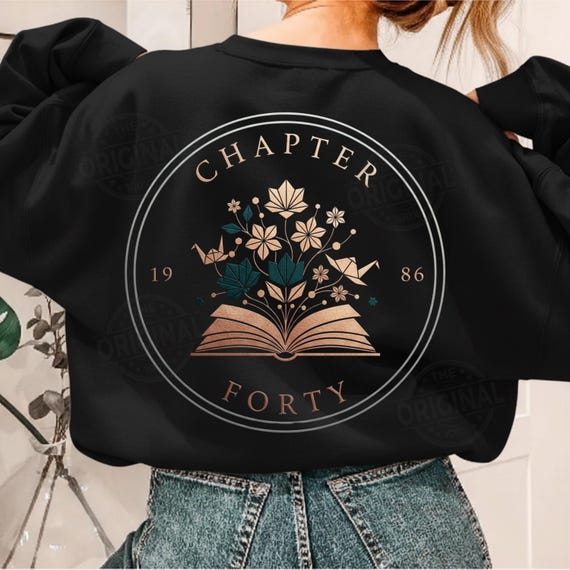 1986 Chapter Forty Floral PNG SVG EPS Digital Download