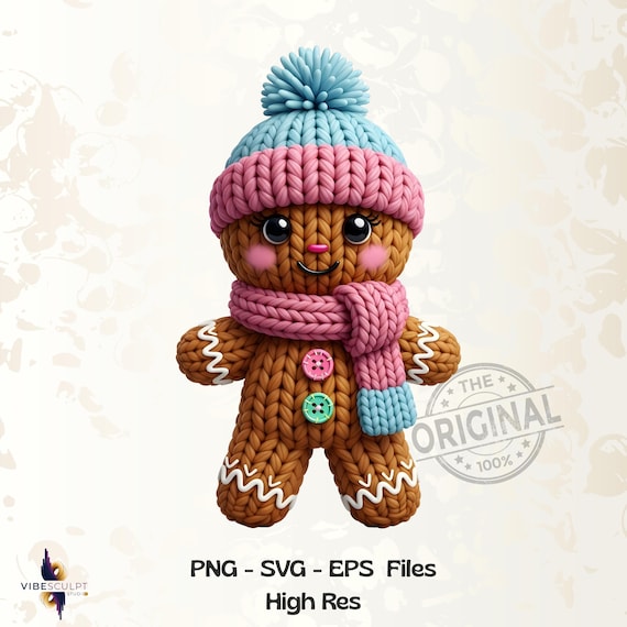 Gingerbread png Pink gingerbread Png Christmas Crochet PNG Faux Yarn Crochet gingerbread PNG  Christmas Snowman Png Christmas Shirt Png