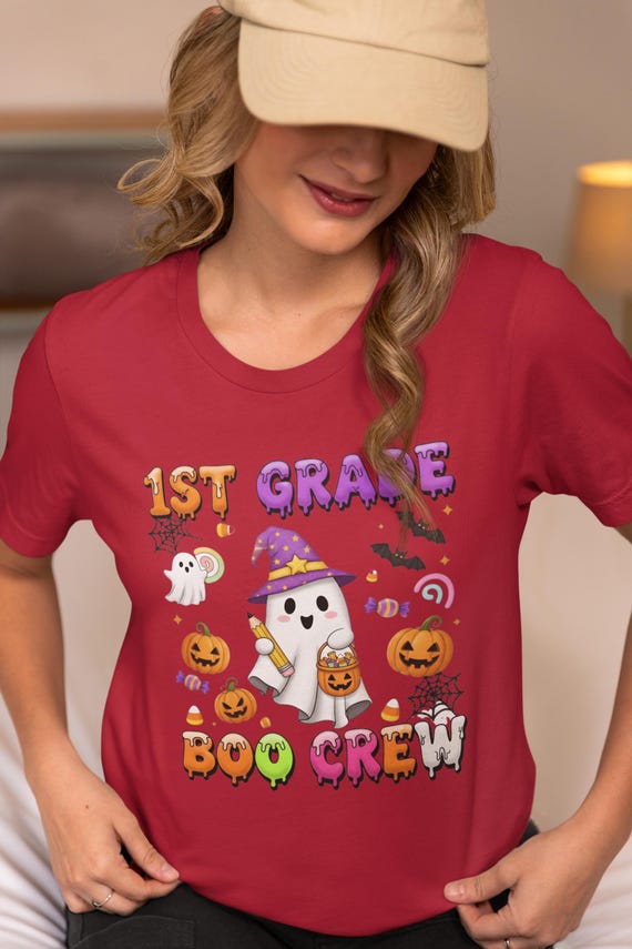 Halloween Boo Crew Shirt, First Grade Boo Crew Shirt, Halloween Teacher Shirt, Boo Crew Shirt, 1st Grade Teacher Shirt, Halloween Shirt