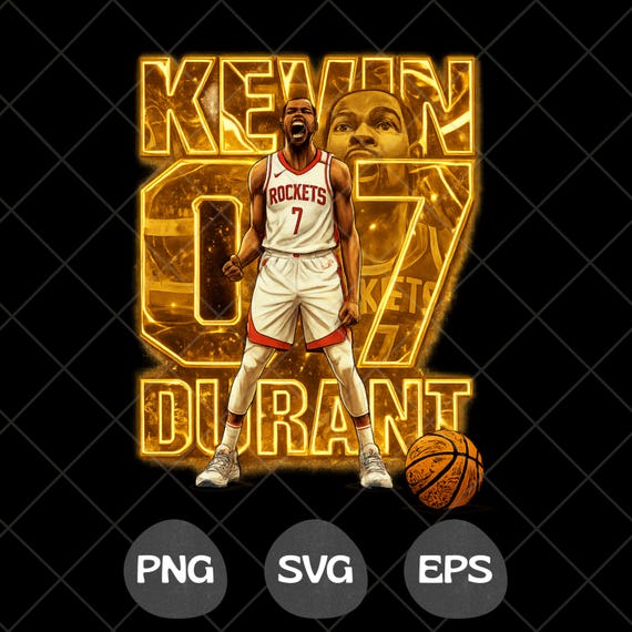 Kevin Durant PNG Shirt Design, Basketball DTF Transfer, Basketball Lover Png, Comic Basketball Roster Graphic Tee Sublimation