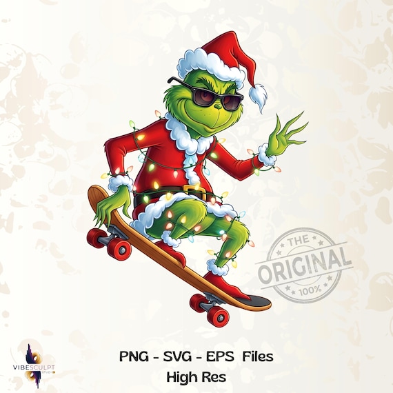 Retro Grinc Christmas PNG, Merry Grinchmas Png, Christmas Characters Png, Green Mean Guy, Grinch SVG Files, Grinch png, Christmas Movie png