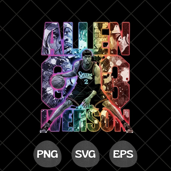 Iverson PNG SVG, Basketball T-Shirt Design, Basketball DTF Transfer, Basketball Lover Png, Basketball Comic Graphic Tee Sublimation