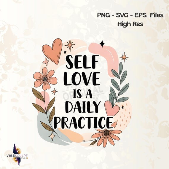 Self Love Club Self Love Gift Self Care Aesthetic PNG Self Love Quote Shirt Design Digital Download
