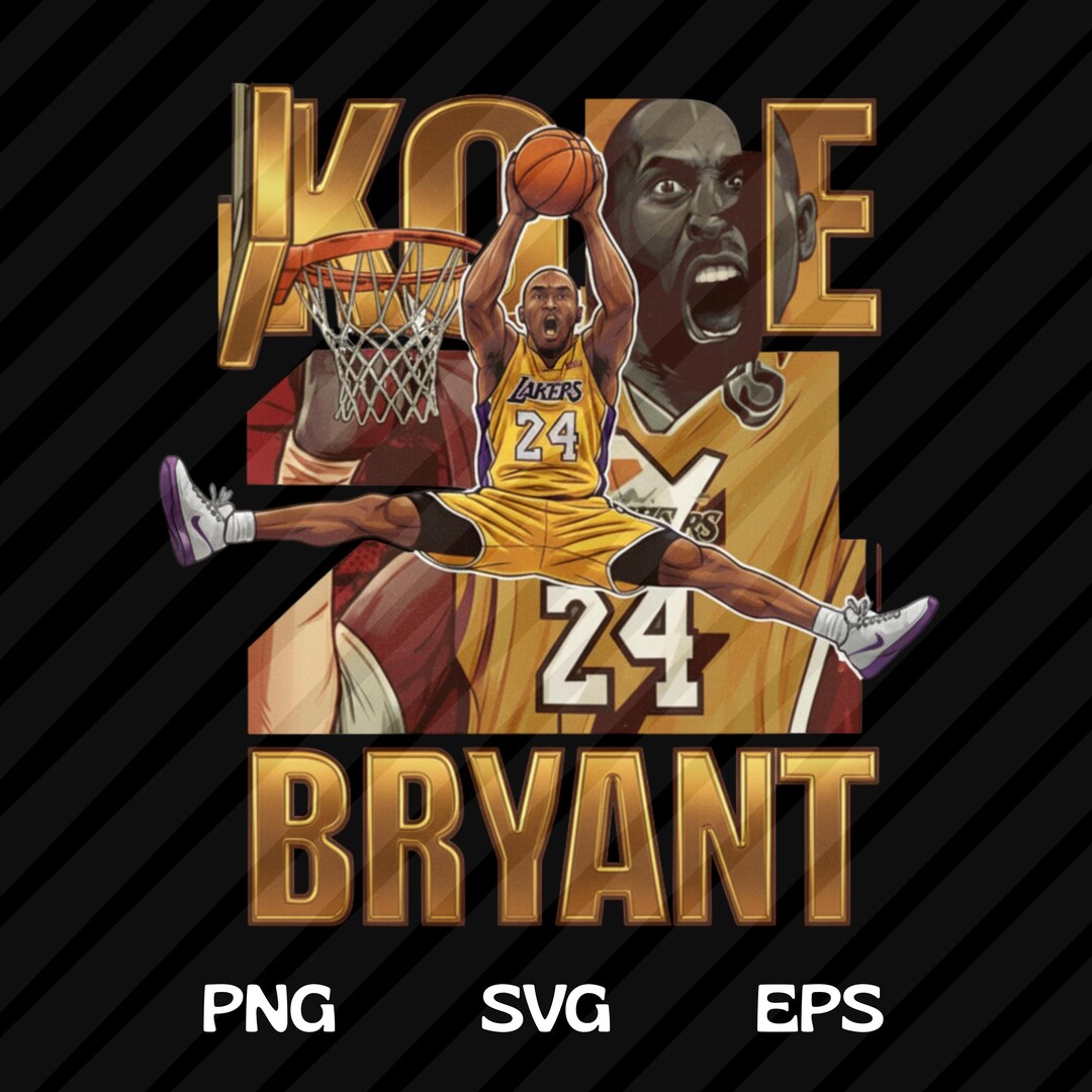 Kobe Bryant Basketball Player SVG PNG Design, Basketball DTF Transfer ...