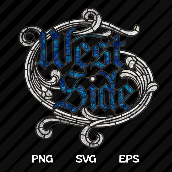 West Side SVG PNG EPS | Old English Gothic Westside T-Shirt Design | Chicano Tattoo Lettering Streetwear Graphic