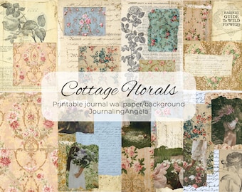 Junk journal printable, instant download, tall skinny journal