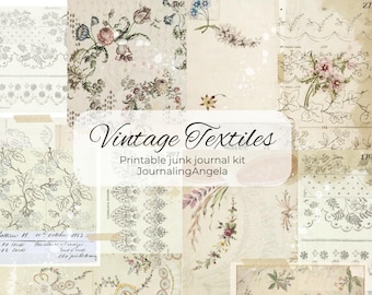 Junk journal printable instant download tall skinny journal