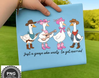 VIRAL Goose Bride PNG , Goose Lover ,Funny Wedding Goose png, Bridal Shower Shirt Design, Cowgirl Goose Clipart,,Funny Goose Shirt PNG,