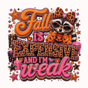 preppy halloween png-  raccoon png- Autumn Shirt Design, Leopard Fall Sublimation, Cozy Autumn DTF PNG, Boutique Digital Download