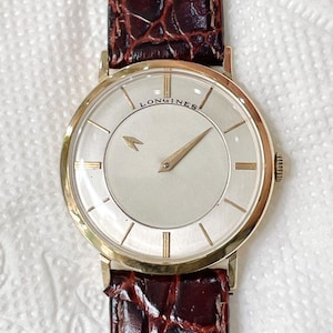 Vintage Longines Disc-Hand Manual Wind Watch 1960 – Swiss Made – 32.5mm – 10K Solid Gold Case – Rare Collectible