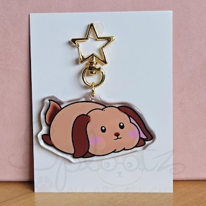 Brown Bunny Keychain Animal Art Kawaii Holland Lop Rabbit Charm Pets