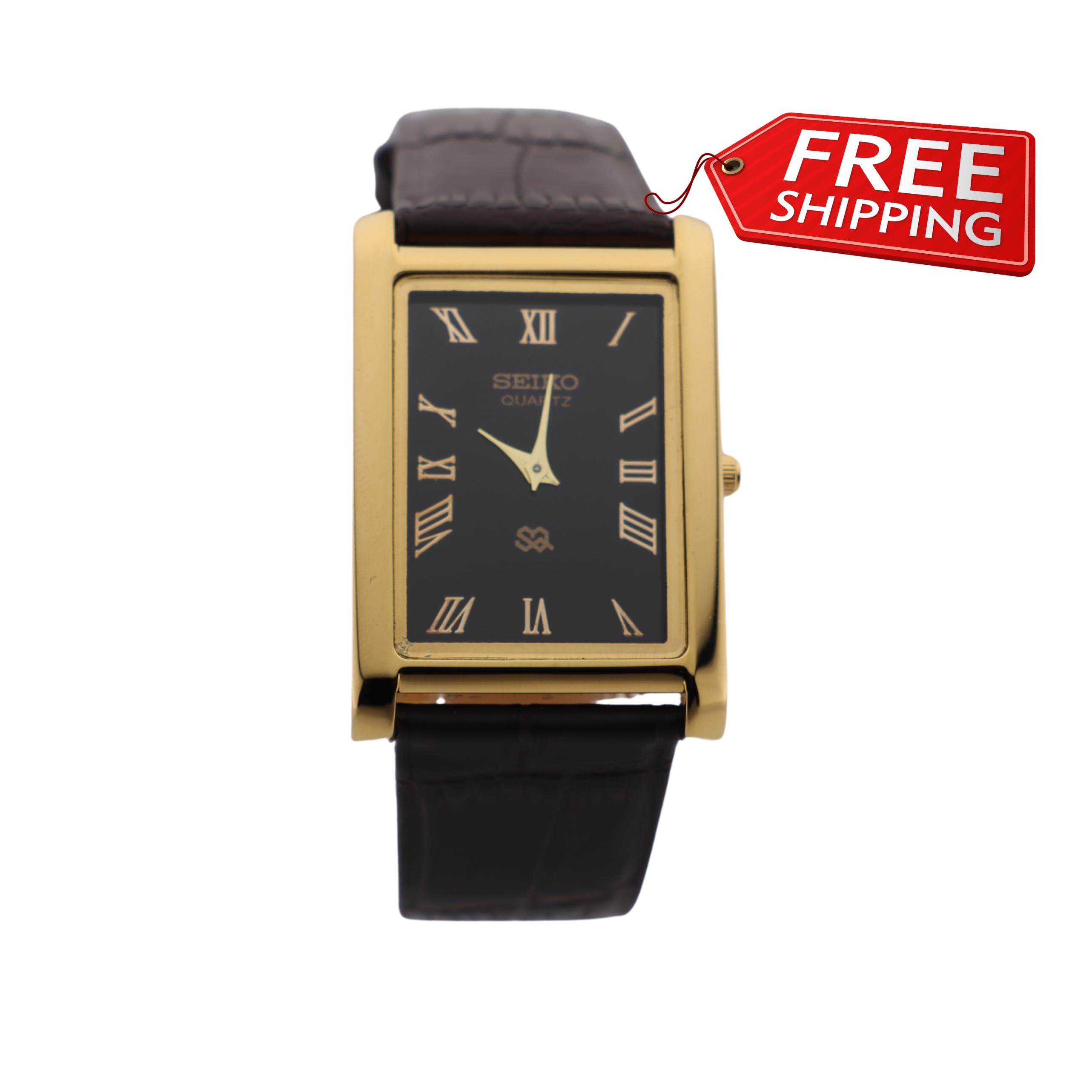 Seiko Black and Silver/Gold Tone Vintage Minimalist  Watch Seiko V722-7048, Cal. V722, Women main image 4