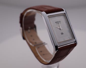 モダンクラシックスタイル ホワイトダイヤル セイコー スリム ヴィンテージ クォーツ メンズ腕時計