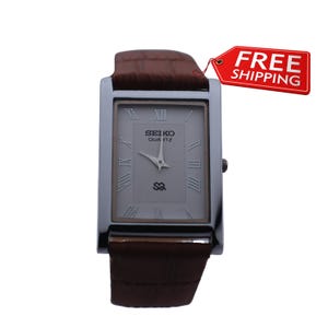 Modern Classic Style White Dial Seiko Slim Vintage Quartz Men&#39;s Wrist Watch