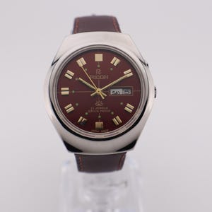 Vintage automatisch Ricoh-horloge: 21 juwelen, dag-datum, roestvrij staal