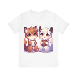 Cute Cat Lovers Tee, Adorable Kawaii Shirt, Gift for Cat Owners, Cozy Unisex Tee for Holidays, Perfect for Pet Lovers