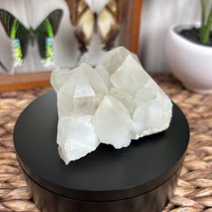 Natural Tibetan Quartz Crystal Cluster Point Mineral Specimen (D) - Natural Crystal for Purification, Protection and Attunement