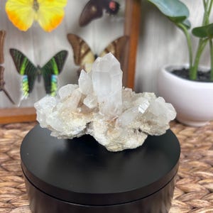 Natural Tibetan Quartz Crystal Cluster Point Mineral Specimen (B) - Natural Crystal for Purification, Protection and Attunement