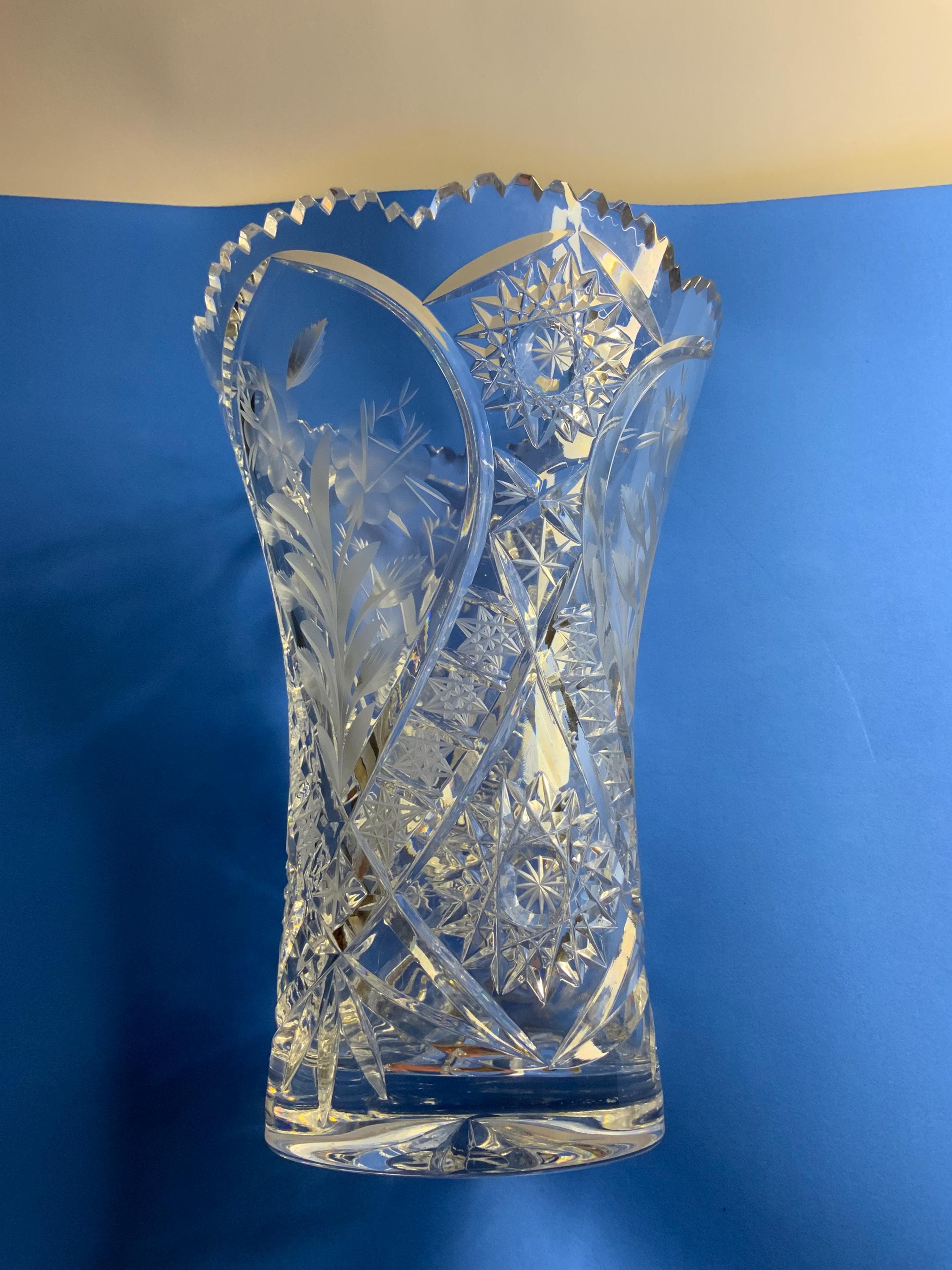 ボヘミアンクリスタル花瓶 - Etsy 日本