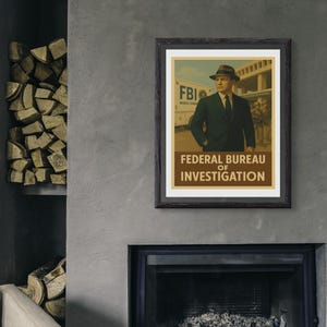 Digital Vintage FBI image. Printable in various sizes.