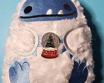 Snowglobe Yvette the Abominable Snoman or Yeti Stuffed Animal